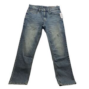 Buffalo David Button Driven Jeans Mens 32x32 Blue Straight Relaxed Stretch Denim